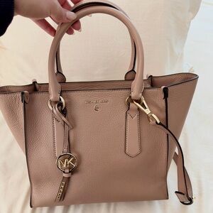 Michael Kors Blush Nude Pink Leather Tote Shoulder Bag